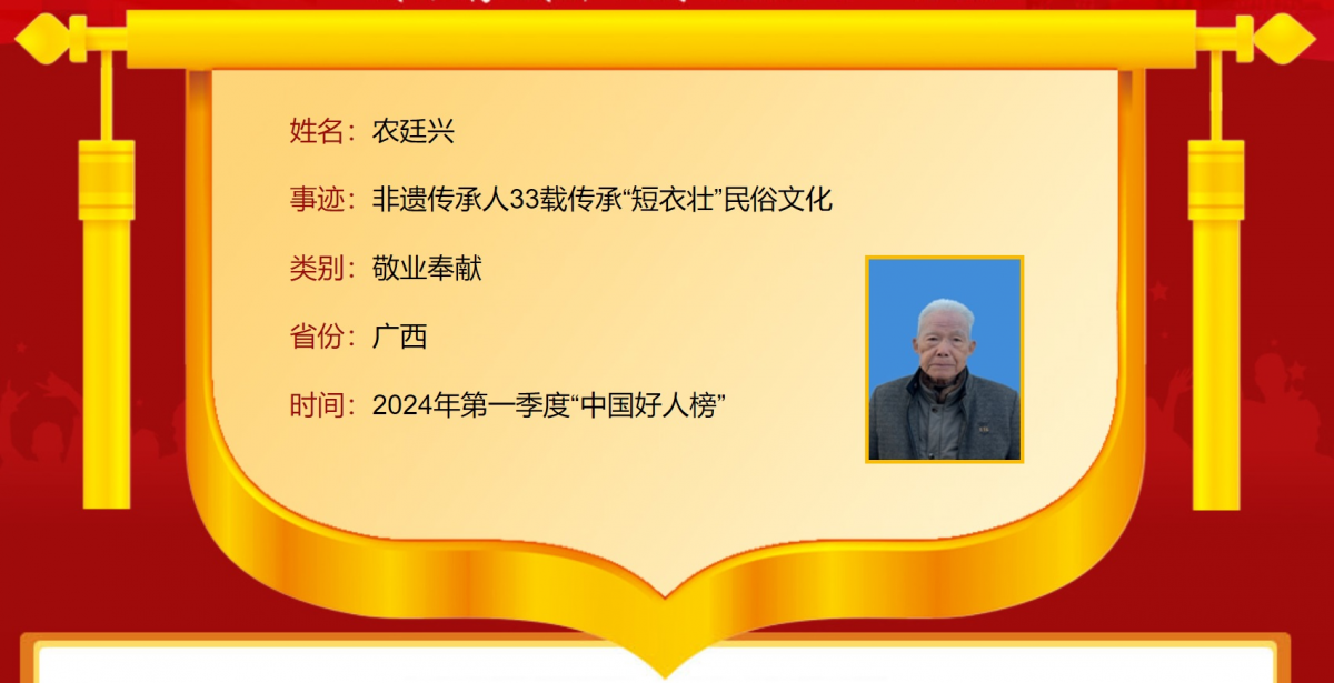 广西3人入选！2024年第一季度“中国好人榜”发布(图2)