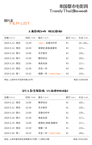 2024上海泰国都市电影周带你足不出“沪”打卡“泰”式风尚(图3)